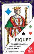 Jasskarten Piquet Deluxe - französische Motive - Opti mit grossen Eckzeichen - 4-farben