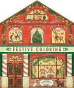 Festive Coloring: Featuring 24 Holiday Storefronts to Color
