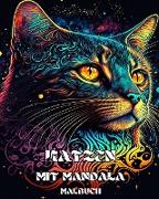 Katzen mit Mandalas - Malbuch für Erwachsene
