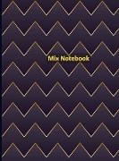 Mix Notebook: Liniert, kariert und gepunktet/ Bullet Journal dotted