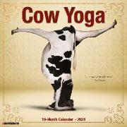 Cow Yoga 2024 12 X 12 Wall Calendar