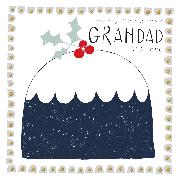 Doppelkarte. Good Tidings - Grandad/Christmas Pudding