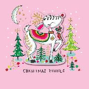 Doppelkarte. Juniper - Christmas Wishes/Reindeer