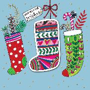 Doppelkarte. Juniper - Christmas Wishes/Stockings
