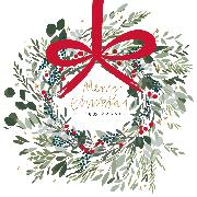 Doppelkarte Paket. Merry Christmas/Wreath