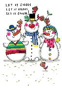 Doppelkarte. Sugar Plum - Let It Snow/3 Snowmen