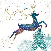 Doppelkarte. Wild Winter - Christmas Sister/Reindeer