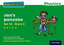 Read Write Inc. Phonics: Jan's pancake (Green Set 1A Storybook 2)