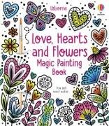 Love, Hearts and Flowers Magic Painting Book