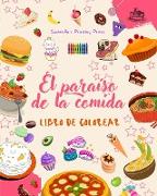El paraíso de la comida | Libro de colorear | Divertidos diseños de un planeta fantástico de comida mágica