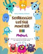 Schrecklich lustige Monster | Malbuch | Niedliche und kreative Monsterszenen für Kinder 3-10