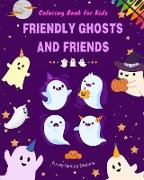 Friendly Ghosts and Friends | Coloring Book for Kids | Fun and Creative Collection of Ghost Scenes