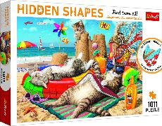 Puzzle Hidden Shapes - Katzen Urlaub