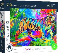 UFT Puzzle - Farbspritzer Tiger