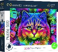 UFT Puzzle - Farbspritzer Katze