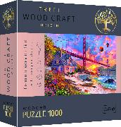 Holz Puzzle - Sonnenuntergang am Golden Gate