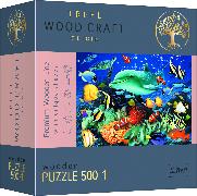 Holz Puzzle 500+1 - Meeresleben