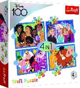 4 in 1 Puzzle - 100 Jahre Disney / Disneys lustige Welt