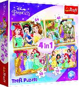 4 in 1 Puzzle - Prinzessinnen