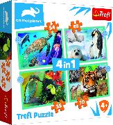 4 in 1 Puzzle - Die Welt der Tiere