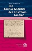 Die 'Xandra'-Gedichte des Cristoforo Landino