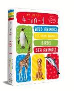 My First 4 in 1 One Wild Animals, Pet and Farm Animals, Birds, Sea Animals: Padded Board Books