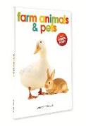 Farm Animals & Pets: Early Learning Board Book with Large Font