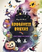 Adoráveis bruxas | Livro de colorir para crianças | Cenas criativas e divertidas do mundo de fantasia da bruxaria