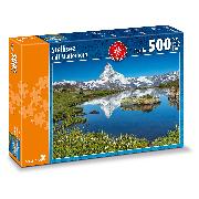 500 Teile Puzzle Stellisee mit Matterhorn