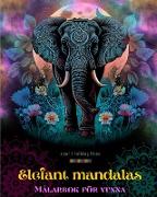 Elefant mandalas | Målarbok för vuxna | Antistress och lugnande design som uppmuntrar till kreativitet