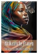 Afrikanische Frauen - Portraits im Stil der afrikanischen Kultur (Wandkalender 2024 DIN A3 hoch), CALVENDO Monatskalender