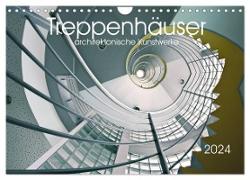 Treppenhäuser architektonische Kunstwerke (Wandkalender 2024 DIN A4 quer), CALVENDO Monatskalender