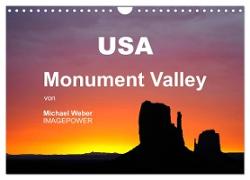 USA - Monument Valley (Wandkalender 2024 DIN A4 quer), CALVENDO Monatskalender