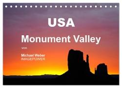 USA - Monument Valley (Tischkalender 2024 DIN A5 quer), CALVENDO Monatskalender