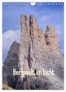 Bergwelt im Licht (Wandkalender 2024 DIN A4 hoch), CALVENDO Monatskalender