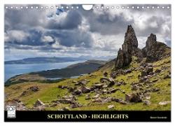 SCHOTTLAND - HIGHLIGHTS (Wandkalender 2024 DIN A4 quer), CALVENDO Monatskalender