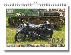 STEELMASTER 2024 - Militärmotorräder - A3-Wandkalender