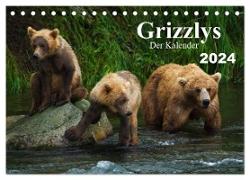 Grizzlys - Der Kalender (Tischkalender 2024 DIN A5 quer), CALVENDO Monatskalender