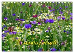 Blumenfreude (Wandkalender 2024 DIN A3 quer), CALVENDO Monatskalender