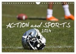 Action and Sports (Wandkalender 2024 DIN A4 quer), CALVENDO Monatskalender