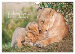 Emotionale Momente: Liebenswerte Löwenbabys (Wandkalender 2024 DIN A4 quer), CALVENDO Monatskalender