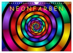 Neonfarben (Wandkalender 2024 DIN A4 quer), CALVENDO Monatskalender