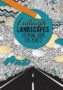 Zentangle Landscapes Coloring Book for Adults | Landscape Coloring Book for adults | beautiful zentangle landscapes and nature scenes |
