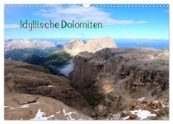 Idyllische Dolomiten (Wandkalender 2024 DIN A3 quer), CALVENDO Monatskalender
