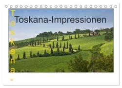Toskana-Impressionen (Tischkalender 2024 DIN A5 quer), CALVENDO Monatskalender