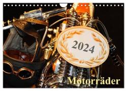 Motorräder (Wandkalender 2024 DIN A4 quer), CALVENDO Monatskalender