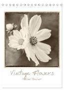 Vintage-Flowers (Tischkalender 2024 DIN A5 hoch), CALVENDO Monatskalender