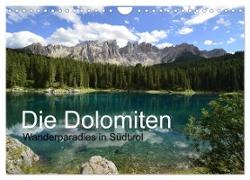 Die Dolomiten ¿ Wanderparadies in Südtirol (Wandkalender 2024 DIN A4 quer), CALVENDO Monatskalender