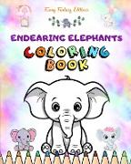 Endearing Elephants | Coloring Book for Kids | Cute Scenes of Adorable Elephants and Friends| Perfect Gift for Children