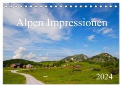Alpen Impressionen (Tischkalender 2024 DIN A5 quer), CALVENDO Monatskalender